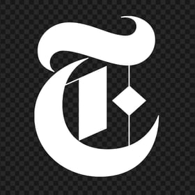 The New York Times White Logo HD PNG