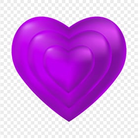 HD Purple Hearts In Side Big Heart Love PNG
