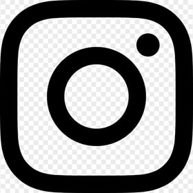 Black Instagram Social Media Outline Logo Icon