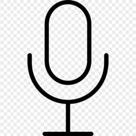 HD Microphone Mic Vocal Sound Black Line Icon PNG