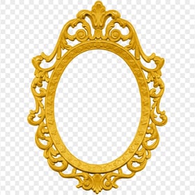 PNG Gold Vintage Mirror Frame
