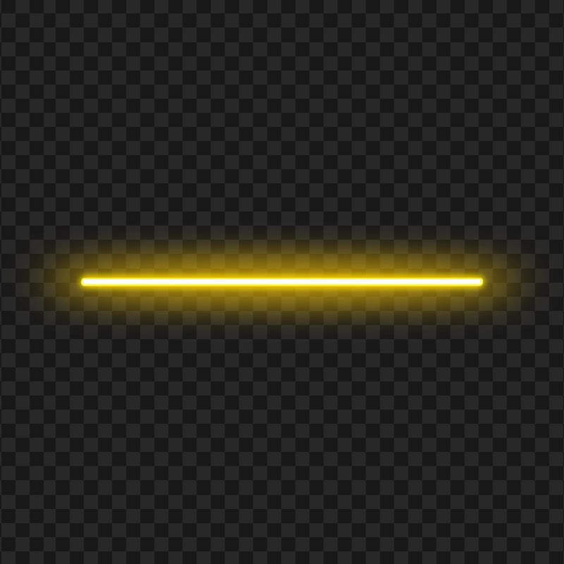 HD Yellow Neon Line Light PNG