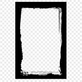 Black Grunge Brush Stroke Frame PNG