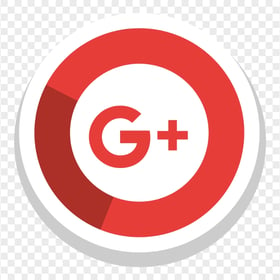 Round Google Plus Icon Illustration Vector Style