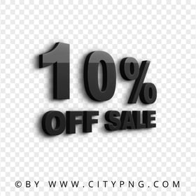 10 Percent OFF Sale Black Text Logo Sign PNG Image