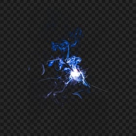 Blue Spark Light With Smoke Effect Download PNG