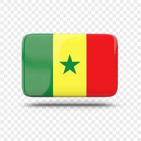 PNG Senegal Glossy Flag Button Icon