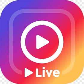 Instagram Live Streaming Logo Play Icon