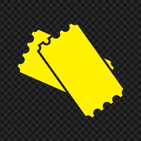 Ticket Yellow Icon Logo Transparent Background