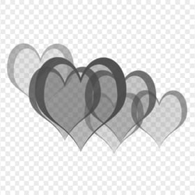 HD Black Bokeh Light Heart Effect PNG