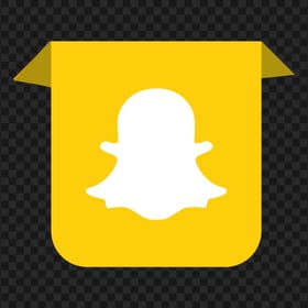 HD Snapchat Social Media Ribbon Icon PNG Image