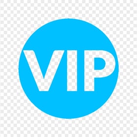 VIP Blue Circle Icon HD Transparent Background