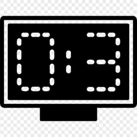 Black Scoreboard Icon HD PNG