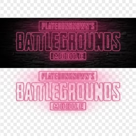 HD PUBG Pink Neon Logo PNG