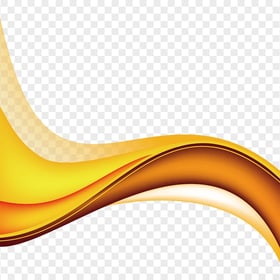 Floating Yellow Graphic Ribbon Abstract HD PNG