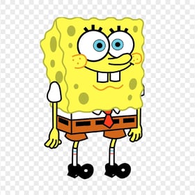 HD SpongeBob Standing And Smiling Character PNG