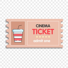 Cinema Ticket Admit One Icon PNG