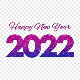 Beautiful Blue & Pink Glitter  2022 Happy New Year