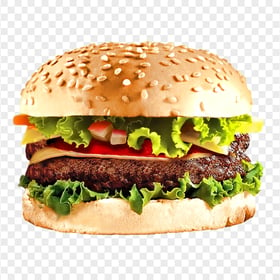 Cheeseburger  With Vegetables PNG