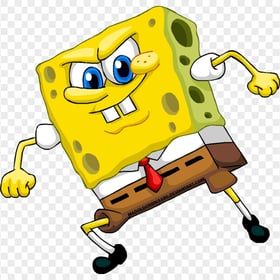 HD Spongebob Angry Looking Character Transparent PNG
