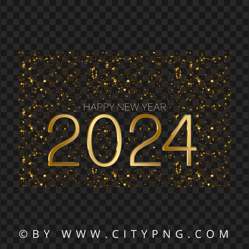 Happy New Year 2024 Sparkle Background FREE PNG Citypng