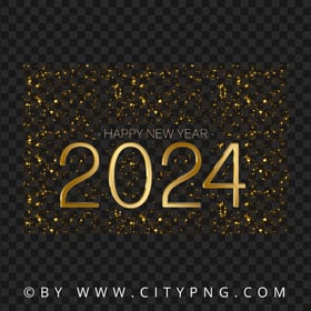 Happy New Year 2024 Sparkle Background FREE PNG