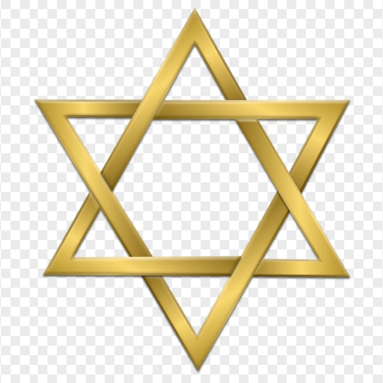 HD Yellow Star of David Jewish Symbol PNG