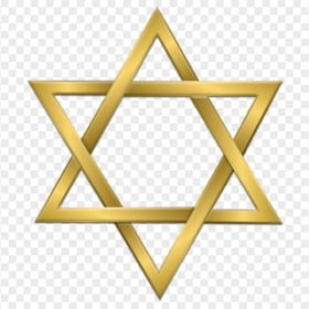 HD Yellow Star of David Jewish Symbol PNG