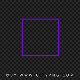 HD Purple Neon Light Square Frame PNG