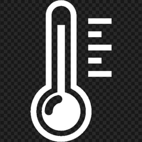 Thermometer Temperature White Icon Transparent PNG