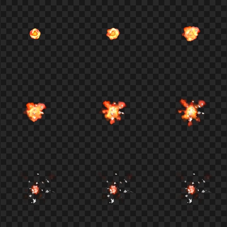 Fire Explosion Animation Sprite PNG IMG