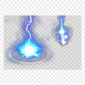 HD Blue Lighting Energy Effect PNG