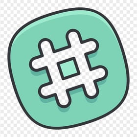 Square Hashtag Icon Social Media