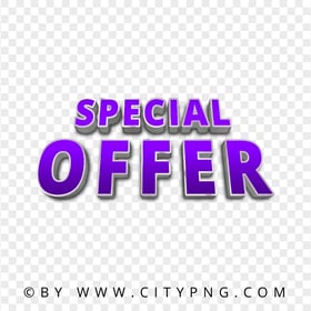HD Special Offer Word Label Purple Logo Sign PNG