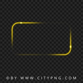 HD PNG Glowing Creative Yellow Neon Frame