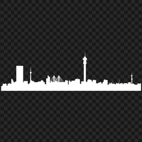 HD Johannesburg City White Silhouette PNG