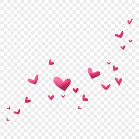 Cute Floating Pink Hearts PNG