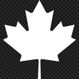HD White Canadian Maple Leaf PNG