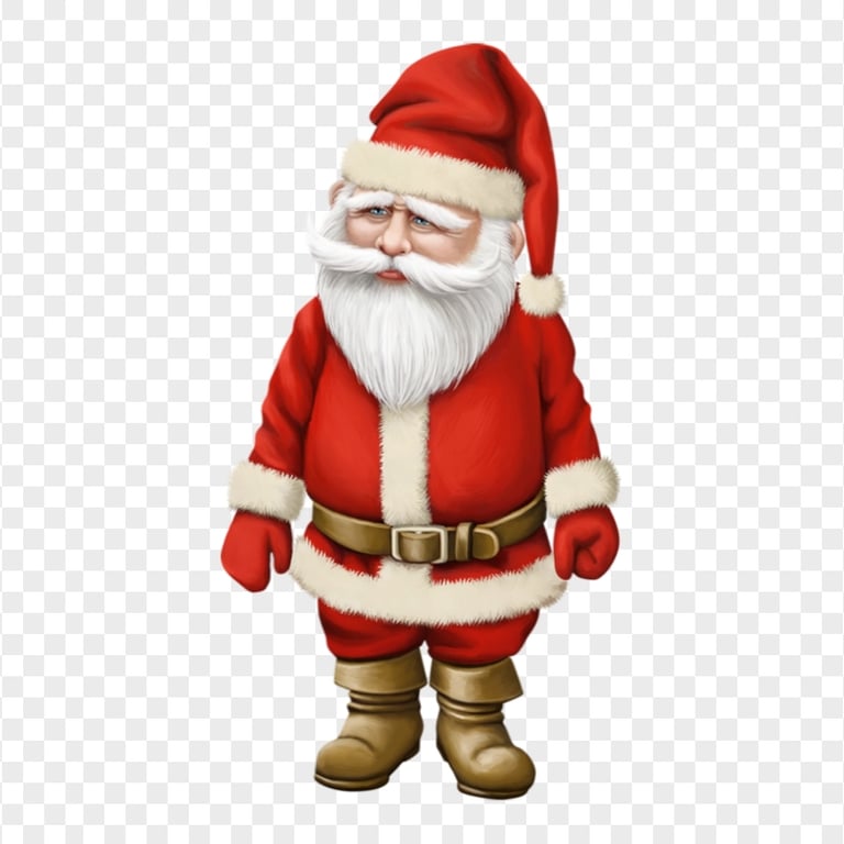 PNG Painting Standing Santa Claus