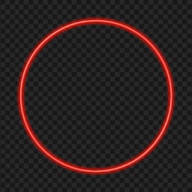 HD Red Neon Glowing Circle Transparent PNG