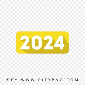 Yellow Creative 2024 Flat Design Style PNG HD