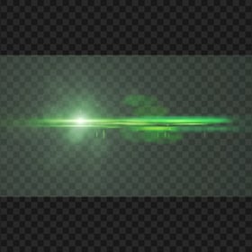 HD Green Light Lens Flare Effect Transparent Background
