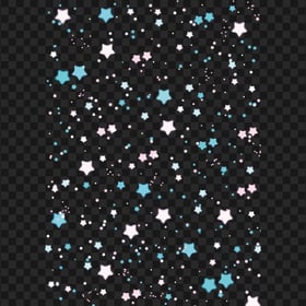 Cute Pink & Teal Stars Pattern Download PNG