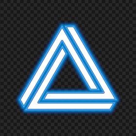 HD Blue Neon Aesthetic Triangle PNG