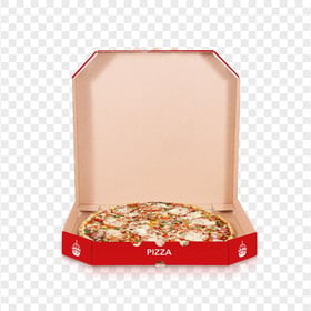 Pizza Box Red Pizza Cardbox HD Transparent Background