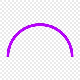 Half Semi Circle Purple Border Frame PNG