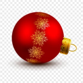 HD Christmas Red Ball Transparent PNG