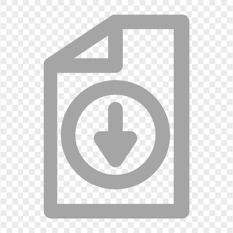 PNG Download File Document Gray Outline Icon