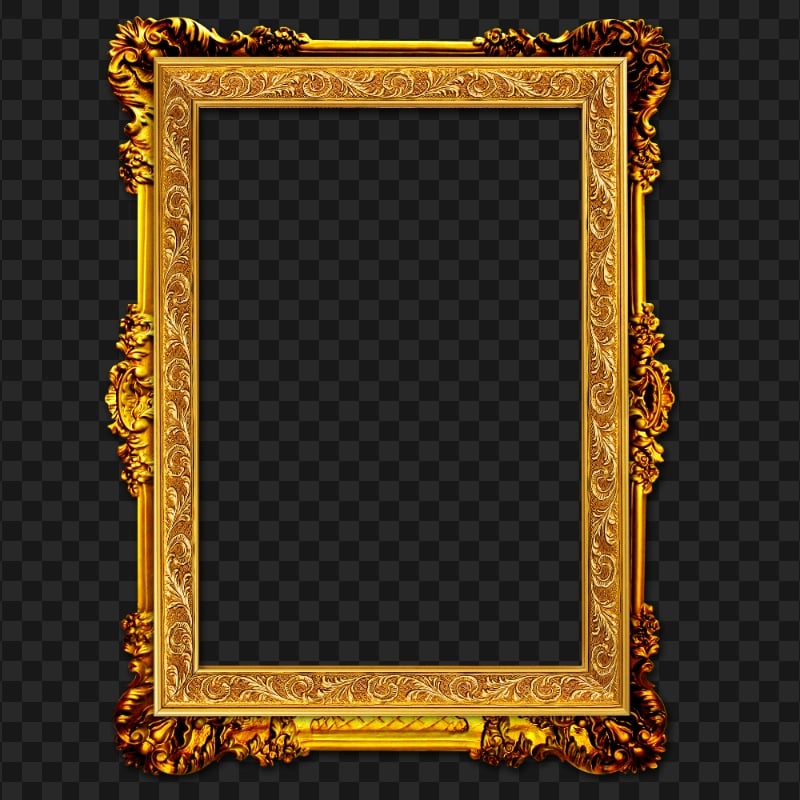 HD Rectangular Vintage Gold Frame Transparent PNG Citypng