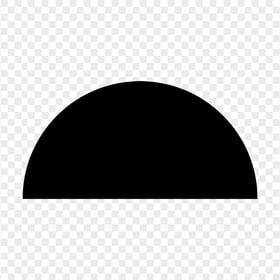 HD Black Half Semi Circle Transparent PNG